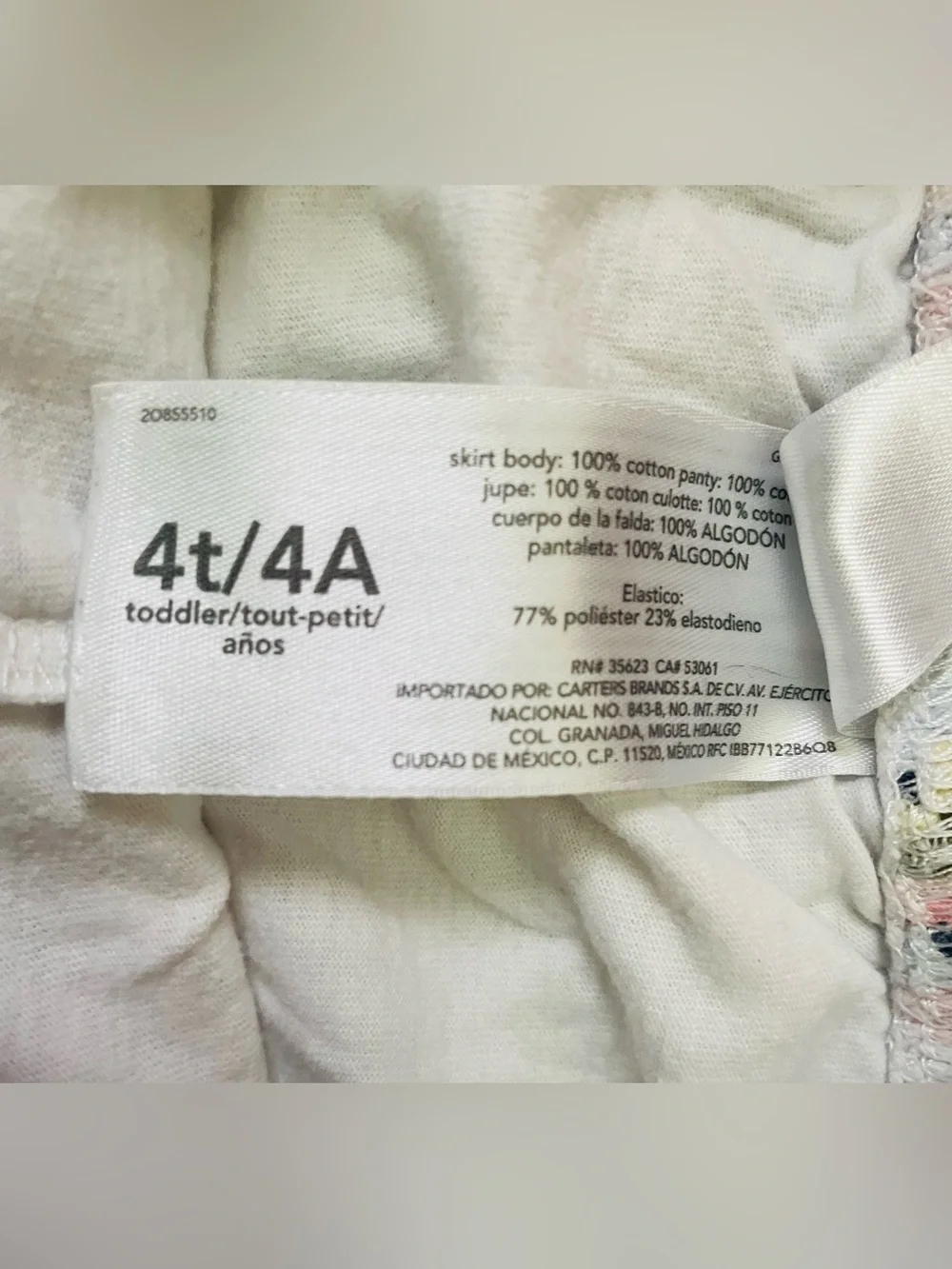 GAP Carter’s Toddler Girl Outfit 4-5T White Floral Set Of 2 Skort Shirt Summer
